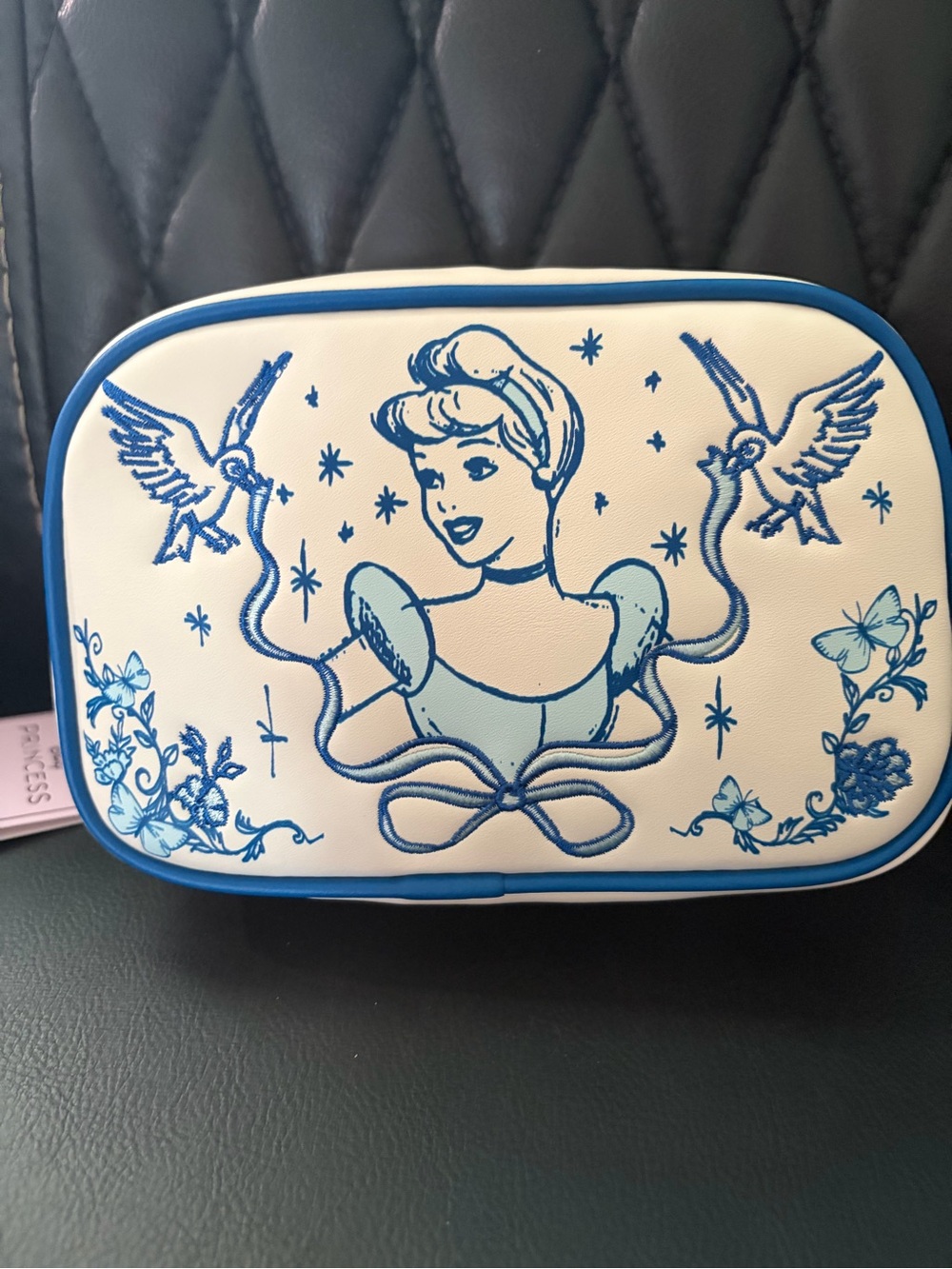 Loungefly White & Blue Cinderella sketch Cosmetic Pouch